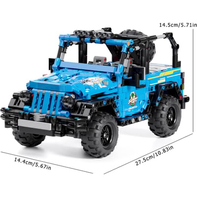876 STUKS Blauw Off-road Voertuig Bouwstenen Speelgoed Wegen Montage Puzzel Stenen Speelgoed Sets Ideaal Voor Kind Sieraden Cadeaus blue