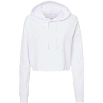Miso Korte hoodie met trekkoord voor dames (Wit)