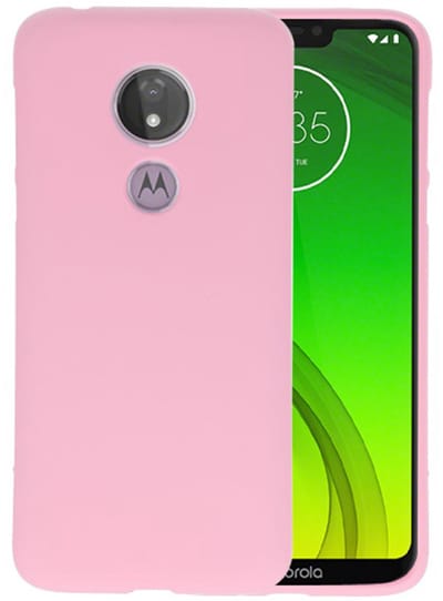 Hoesje Geschikt voor de Motorola Moto G7 Power - Backcover Color Telefoonhoesje - Roze