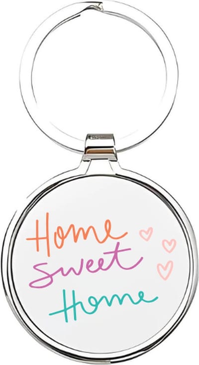Akyol - home sweet home Sleutelhanger - Huis - huismussen - thuis - oost west thuis best - thuiskomen - home is where the heart is - gevoel van thuiskomen - quotes - quote - leuke quotes - sleutelhangers met een quote - 4 x 7,5 CM