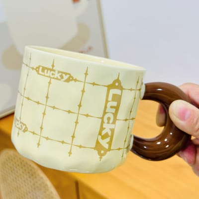Kleine Geschenkdoos Keramische Kop Engelse Waterbeker Eenvoudige Set Mok Kop van Hoge Waarde Leuke Huishoudelijk Cadeau 480ML