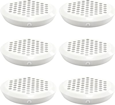 Ventilatieroosters Rond - Luchtgaten - Meubel Ventilatie - Honingraat Design - 53 mm Bodem - Wit