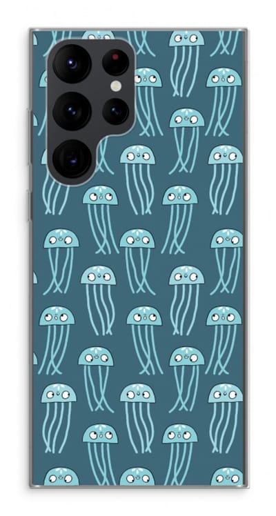 Case Company® - Hoesje geschikt voor Samsung Galaxy S22 Ultra hoesje - Kwallie - Soft Cover Telefoonhoesje - Bescherming aan alle Kanten en Schermrand
