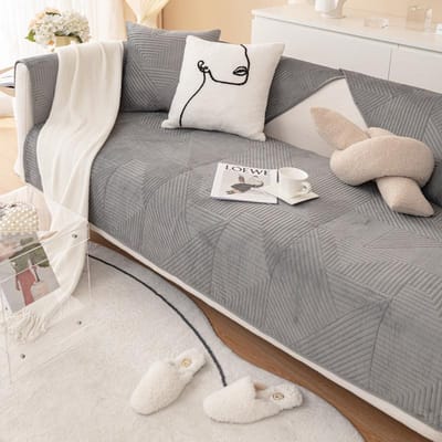 Nieuw Nederlands Fluweel Winter Antislip Bankmat Eenvoud Combinatie Universele Bankhoes Effen Kleur Jacquard Stof Kunst Bankhoes 70x70cm 1pcs