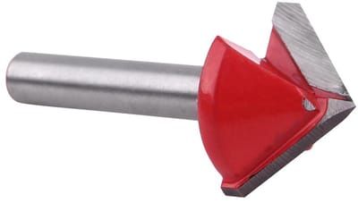 Allecto - Router Bit - Houtbewerking - 90 graden snijhoek - 6 mm diameter - Wolfraamstaal - Professioneel gereedschap voor precisiewerk - 1 stuk