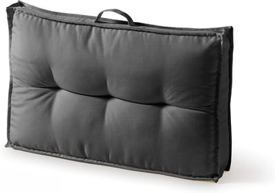 Buitenkussen - Tuinkussen - Comfortabel Zitten - Dikke Gewatteerde Vulling - 60 x 40 cm - Antraciet