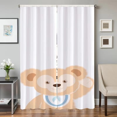 Huisinterieur Keukengordijnen voor Woonkamer 2 Stuks Verduisterende Gordijnen Deurgordijn D-disney-y Scheidingswand Slaapkamerdecoratie W50xH70cmx2pcs-CL white