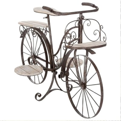 Atmosphera Créateur d'intérieur, Metalen bloemenstandaard FIETS, 59 cm