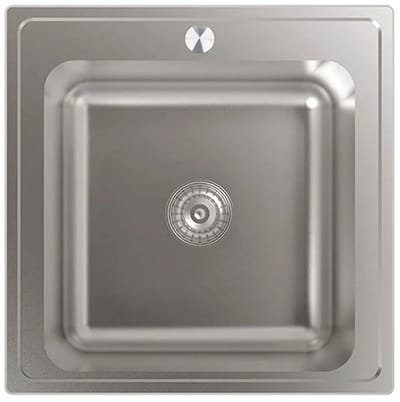 Edesa Veleta Se 50 1c R-40 50x50x18 Cm Gootsteen Zilver