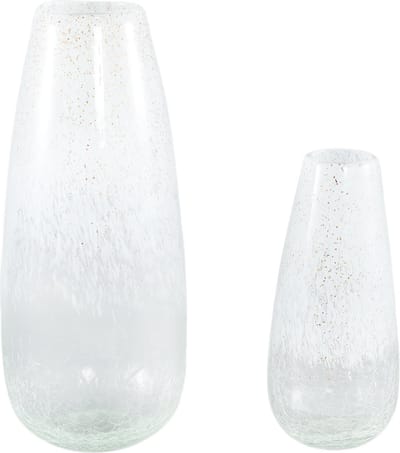 PTMD Ridda Ronde Vaas - H42 x Ø18,5 cm - Glas - Wit