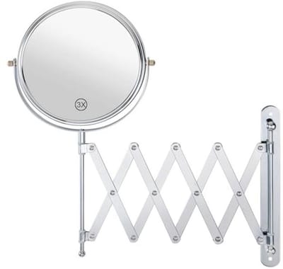 Make-upspiegel 7 Inch Wandmontage met 1X/3X Vergroting en Uitschuifbare Arm