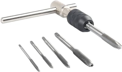 Verstelbare T-handvat Ratchet Tap Set met HSS Metrische Draad Taps van M3 tot M8