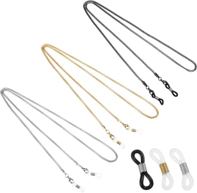 Stijlvolle 3-delige verstelbare brillenkoord en zonnebrilhouder voor dames en heren, perfect als accessoire voor feesten en dagelijks gebruik