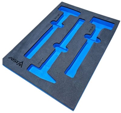 foam inlay voor 3 hamers - schuim inlegbak - gereedschapswagen inleg foam - asta