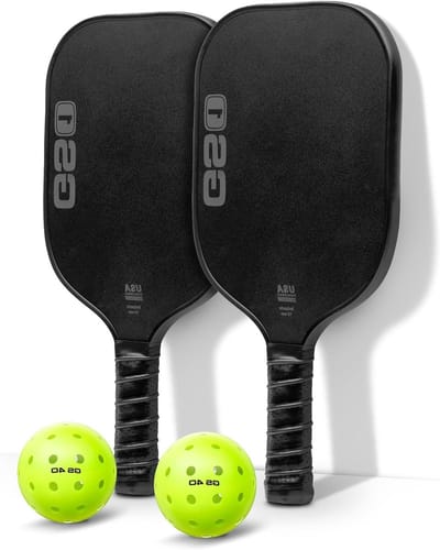 Pickleball Paddles - Augurkbal Rackets - Toernooi Spelen - USAPA Gecertificeerd - 15.75 x 8 cm - Zwart