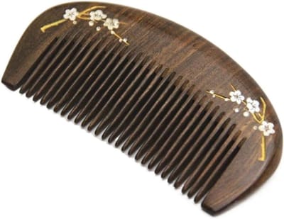 Houten Haar Kam - Pocket Kam - Haar Styling - Afgeronde Tanden - 10.8x5.7 cm - Houtkleur
