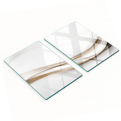 Multifunctionele decoratieve glazen panelen met abstracte golven, 2x40x52 cm