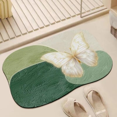 Toilet Douche Vloermat Sneldrogend Wasbaar Antislip Deurmat Diatomeeënaarde Badkamer Vochtregulerende Vloermat Toilet Deur 40 * 60CM