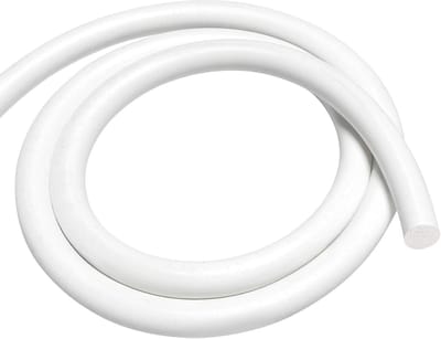schuimrubber afdichtstrip 5 mm diameter x 6 m, rond, siliconen spons rubber weerstrippingskoord voor deur en raam, achterstang, doe-het-zelf pakking, wit