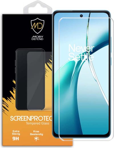 MobyDefend Screenprotector - Geschikt voor OnePlus Nord CE 4 Lite - Case-Friendly Screensaver - Gehard Glas