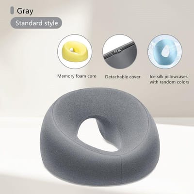 Ergonomisch Ligkussen Memory Foam Ademend Hoofdsteun Ondersteuningskussen Lichaamsmassage Gezichtsrustkussen voor Schoonheidssalon 26x13x6cm white