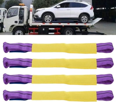 Spanbanden Set - Ratel Sjorbanden - Veilig Transport - Hoge Treksterkte - 50cm Lengte - Geel Lila