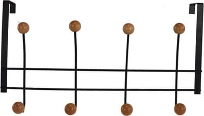 Naturn Living™ Deurkapstok RVS met 8 haken | Deurhaak | Deurhanger | Kapstok deur kapstok | Ophanghaak | Ophangrek | Mat zwart