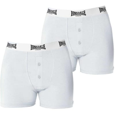 Lonsdale Boxershorts voor heren (Set van 2) (Wit)