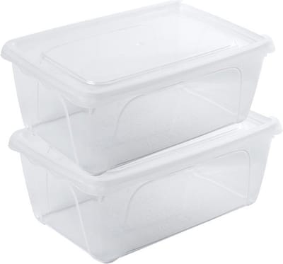 Vershoudbakje - 2x - hoog/diep - transparant - 0,5 liter - 15 x 10 x 6 cm - vershouddoos - Vienna - bakje - Mealprep
