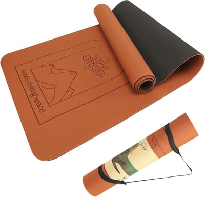 Professionele antislip yogamat voor yoga, pilates en meditatie - 183 cm x 61 cm x 6 mm