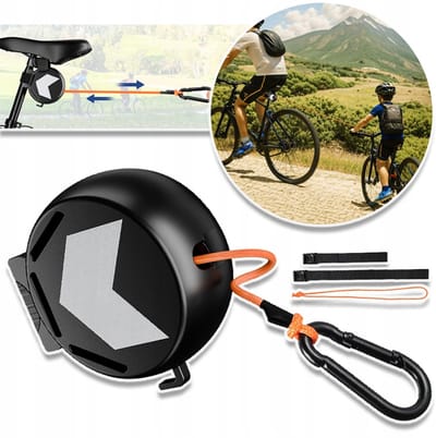 2 Meter Sleepkabel Met Roestvrijstalen Karabijnhaak - Automatisch Terugslag Mechanisme - Snelontgrendeling Met Een Draagvermogen Van 120kg - Voor Kinderfietsen Mountainbikes En E-Bikes - Zwart