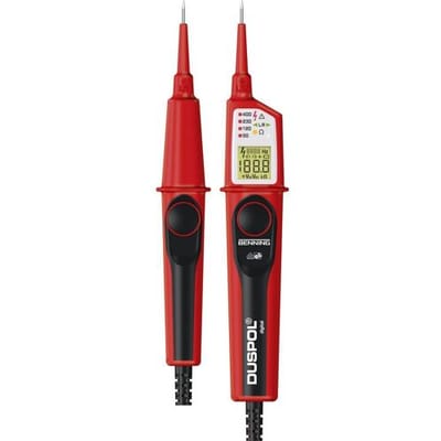 Benning DUSPOL digital Tweepolige spanningstester Kalibratie (ISO) CAT III 1000 V, CAT IV 600 V LCD, Vibratie, Akoestisch