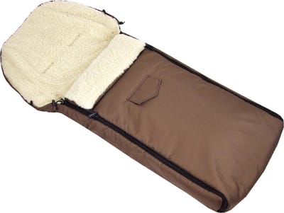 Wintervoetenzak voor baby - Wasbare knuffelzak voor kinderwagen en buggy - 108 cm bruin