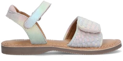 Braqeez 426110-998 Meisjes Platte Sandalen - Multicolor - Imitatieleer - Klittenband