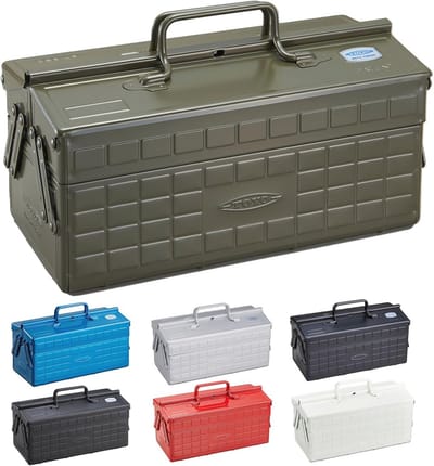 Kleur 2-Tier Gereedschapskist - Militaire Stijl - Ruimtelijk Ontwerp