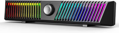 Soundbar - USB Computerluidspreker - TV Speaker - Home Cinema - Gaming - LED Lichten - 25 W - Zwart