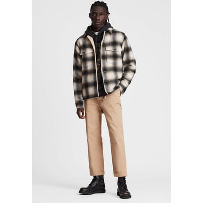 AllSaints Lewes Jacket Ecru Maat: S | Jassen Outlet | Heren | Zwart