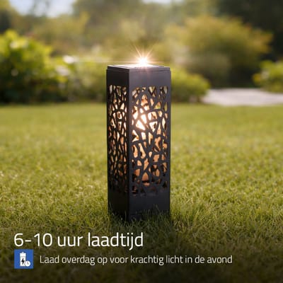 Solar tuinverlichting pad 'Bogey' - Set van 2 - Buitenlamp - Tuinverlichting op zonne-energie
