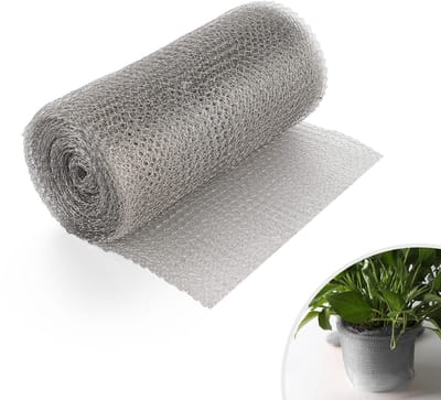 Dailygoody - Gaas van roestvrij staaldraad - Antislakkenomheining - Verhoogd bed - 6 m - Tuinplantenbescherming - Roestvrij staal - Geschikt voor tuin