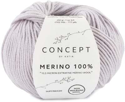 Katia Concept Merino 100% - 86 parelmoergrijs - Wol Garen