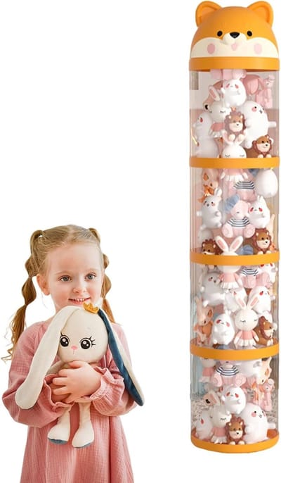 Knuffel Organizer - Speelgoed Systeem - Kamer Decoratie - Doorzichtige Tube - Vier Lagen Model