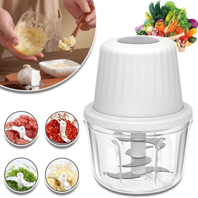 400ml Elektrische Knoflook Hakmolen-6 Messen-Knoflookmolen- Mini-Groentehakmolen-USB Draagbare Groentehakmolen-Uienmolen Keukenmachine Voor Gember, Chili, Fruitvlees