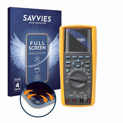 Savvies - Screenprotector voor Fluke MultiMeter 289 - Folie Beschermfolie transparant volledig dekking 4 Stuks