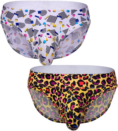 SUKREW Classic Brief Multipack 1x Poppin + 1x Wild - MAAT XS - Heren Ondergoed - Slip voor Man - Mannen Brief