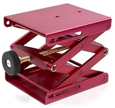 Wetenschappelijk Lab Jack met Aluminium Lift Tafel - Max. Hoogte 9.5 inch en Platform 4.8"x5.5"