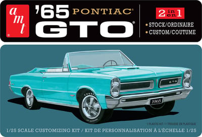 AMT Modelbouwpakket Militaire voertuigen - 1191 1965 Pontiac GTO - 2 in 1 - Stock of Custom - Amerikaanse Auto Plastic - 1:25 - Modelbouw