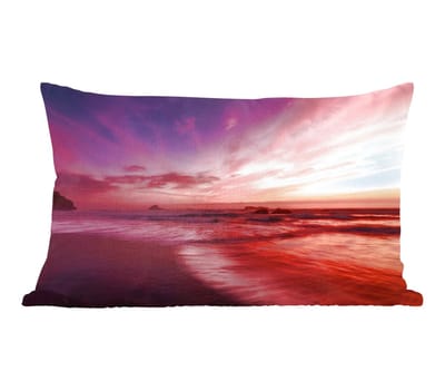 Sierkussens - Kussentjes Woonkamer - 50x30 cm - Strand - Zee - Natuur - Avond