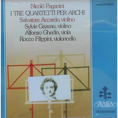 CD NICCOLÒ PAGANINI, SALVATORE ACCARDO - I Tre Quartetti Per Archi CDC22 Italië Italy Klassiek Gebruikt gray
