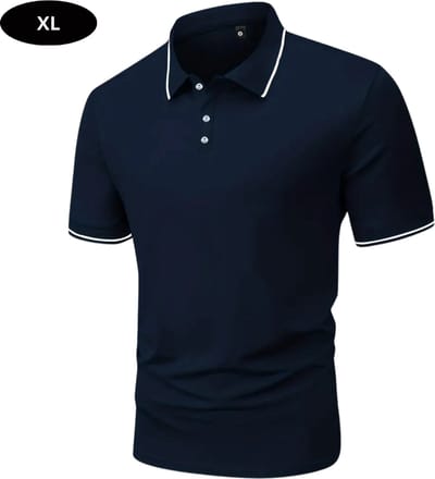Livano Golf Shirt Heren - T-shirt - Golfkleding - Golfen - Golf Accessoires - Polo Shirt - Marineblauw - Maat XL