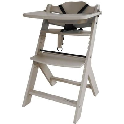 Prénatal Houten Kinderstoel Evan - Meegroeistoel - Vanaf 6 maanden - Taupe bruin
